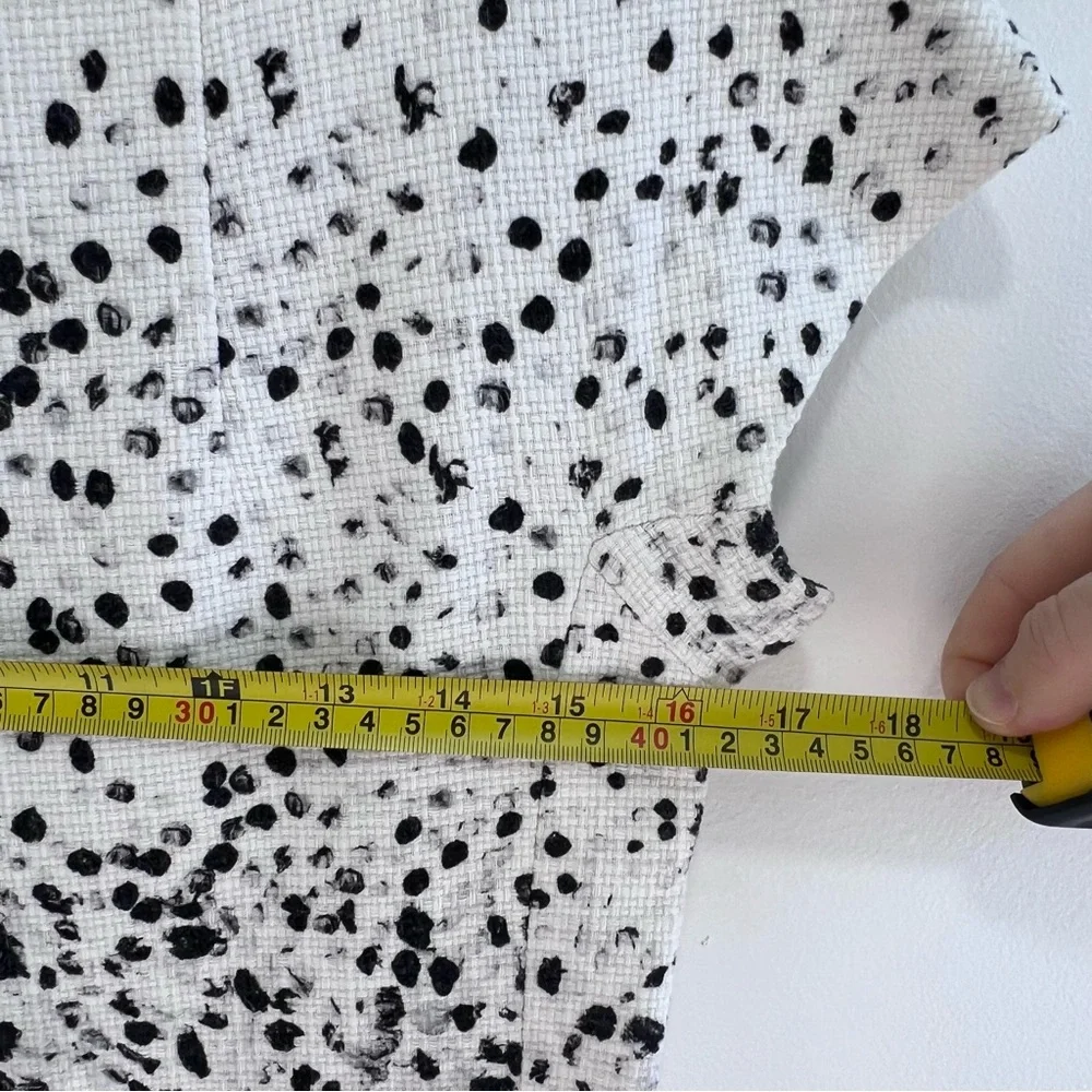 Yeohlee Floral print Sheath Midi Dress Cap Sleeves, Boat Neck, Black & White, 8 - Picture 13 of 13